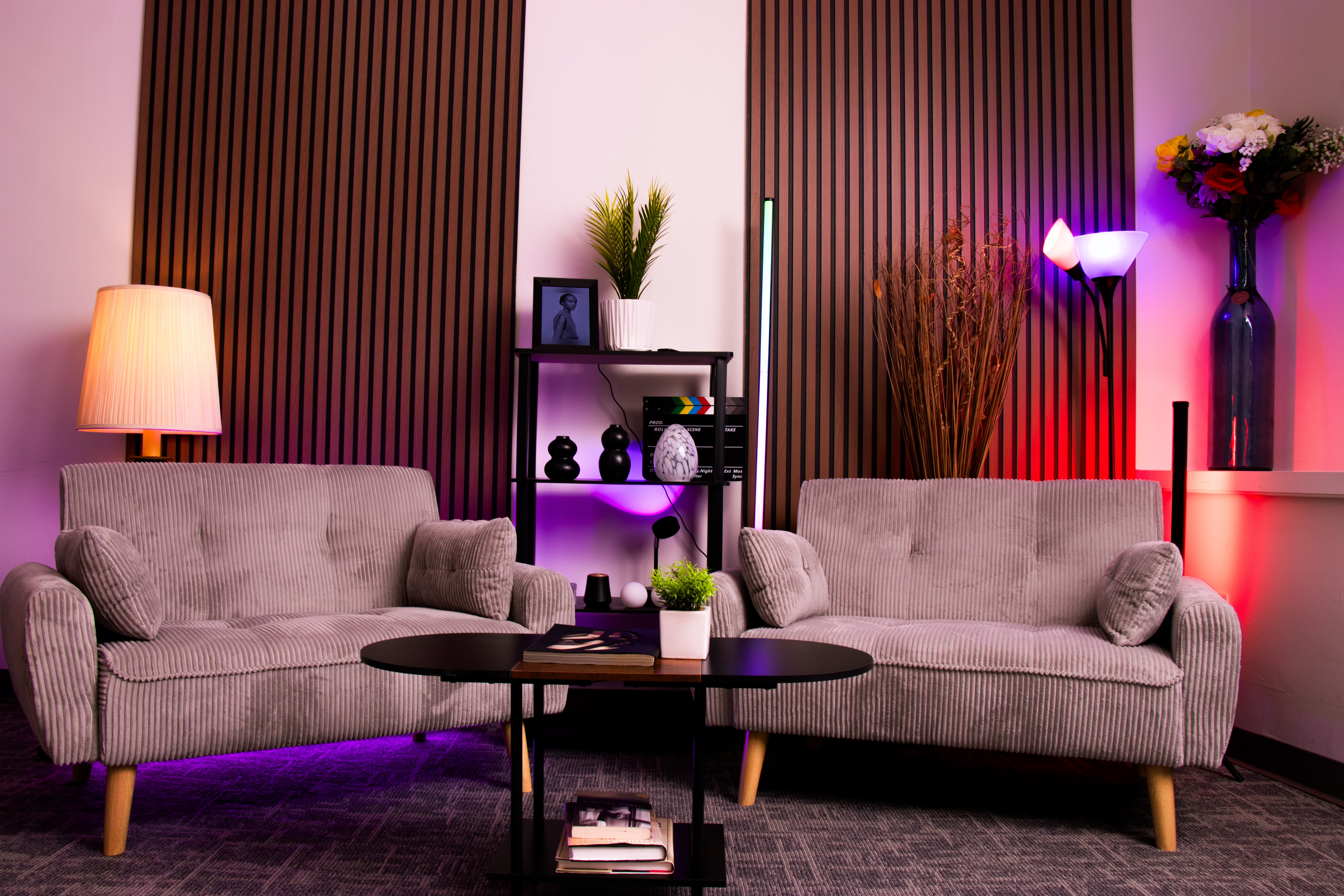 Podcast studio interior